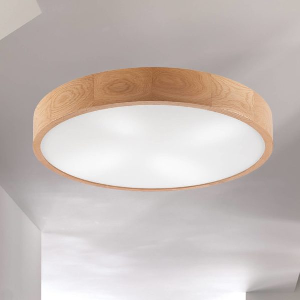 Envostar Kerio plafonnier Ø 57,5 cm, chêne naturel Envostar