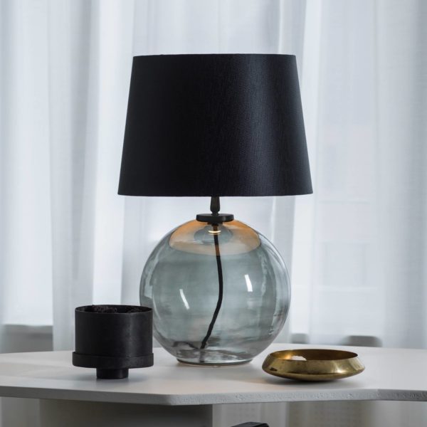 PR Home Jonna lampe Ø 25 cm verre fumé/noir PR Home