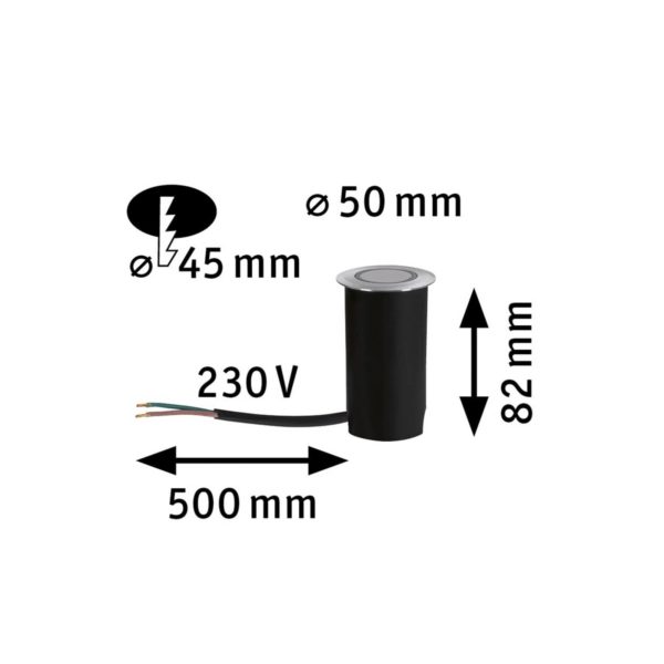 Paulmann Goldlicht lampe encastrable LED 5cm cache Paulmann