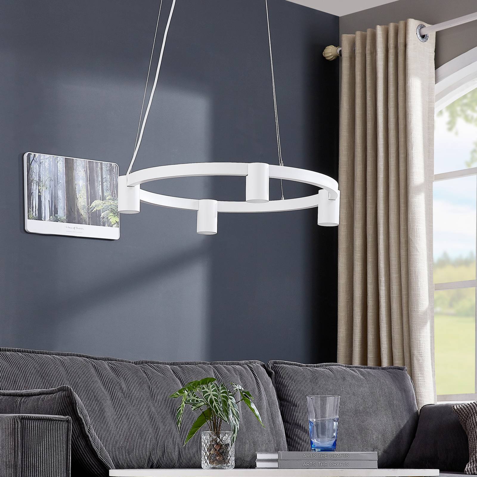 Arcchio Brinja suspension blanche 4 lampes ronde Arcchio