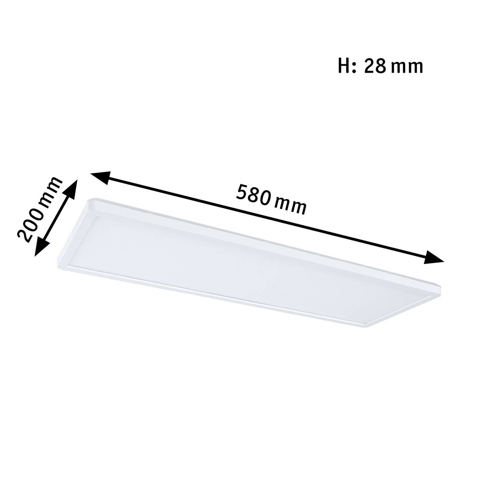 Paulmann Atria Shine on/off blanc 840 58x20cm Paulmann