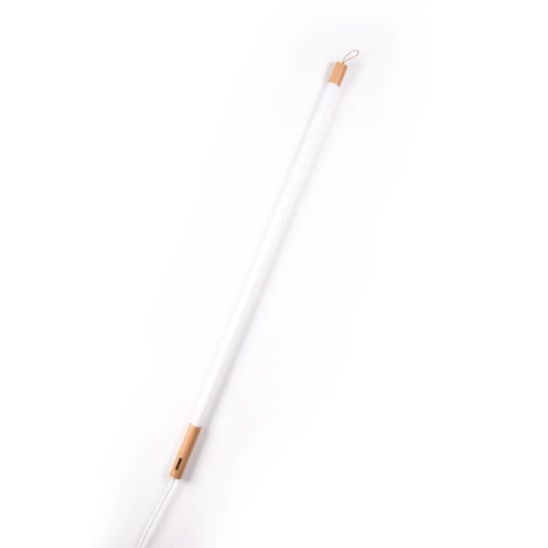 SELETTI Lampe sur pied LED Linea avec bois, blanche Seletti