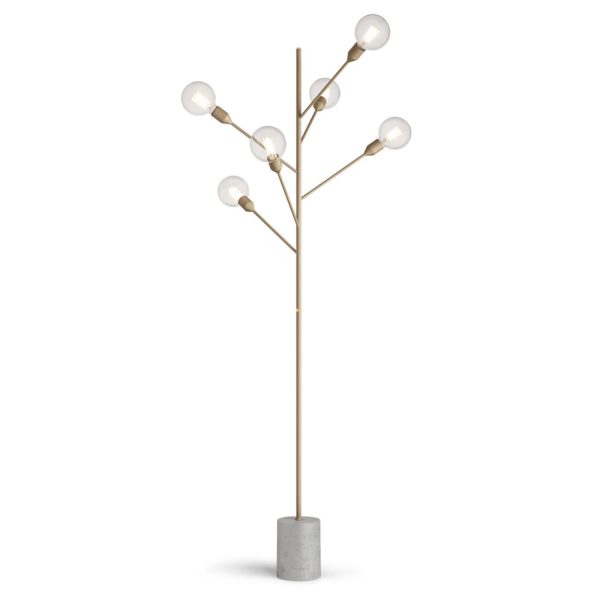 Modo Luce Baobab lampadaire à 6 lampes, doré mat Modo Luce