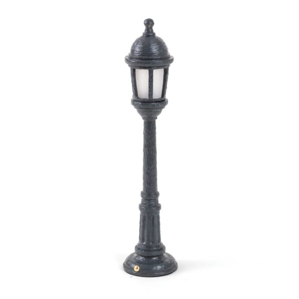 SELETTI Lampe déco LED Street Lamp avec batterie, grise Seletti