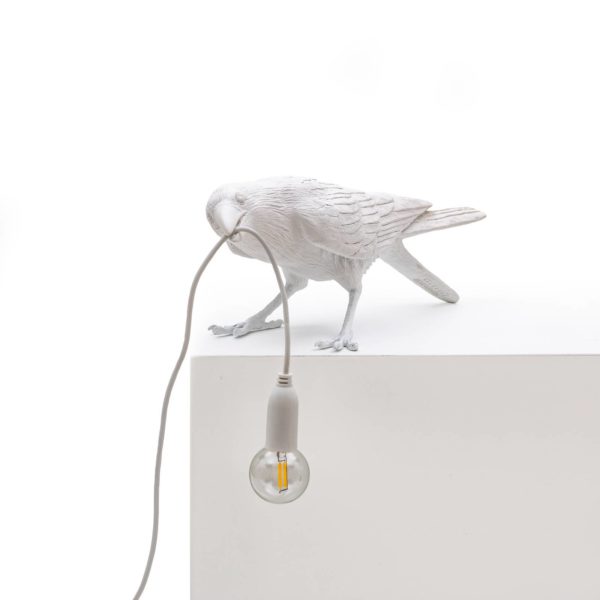 SELETTI Lampe table déco LED Bird Lamp, jouant, blanc Seletti