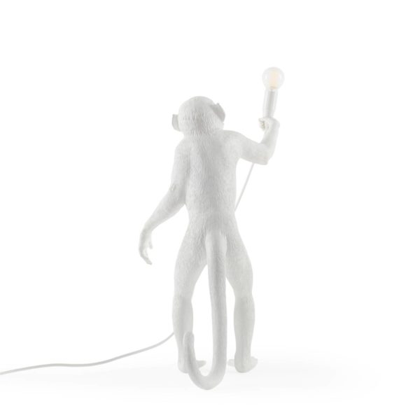 SELETTI Lampe terrasse déco LED Monkey Lamp debout blanc Seletti