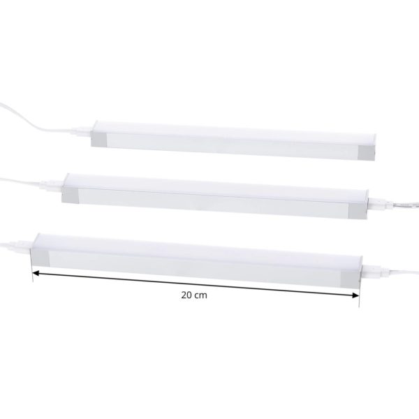 Prios Esbena lampe sous meuble LED CCT 20 cm x3 PRIOS