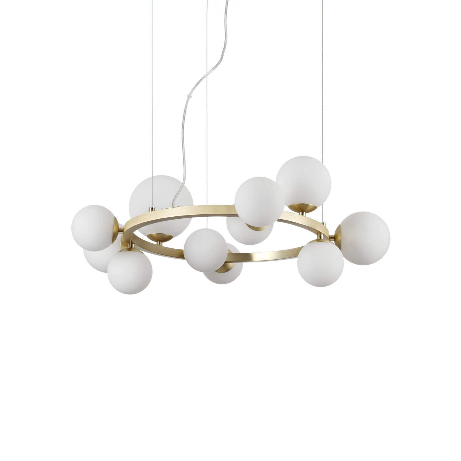 Ideallux Ideal Lux Perlage Suspension laiton/blanc 11flg Ø 73 cm Ideallux