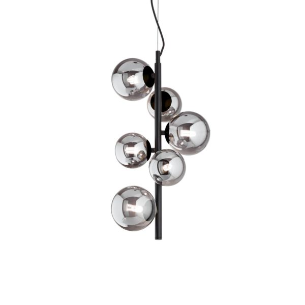 Ideallux Ideal Lux Perlage Suspension noir 6flg hauteur 52cm Ideallux