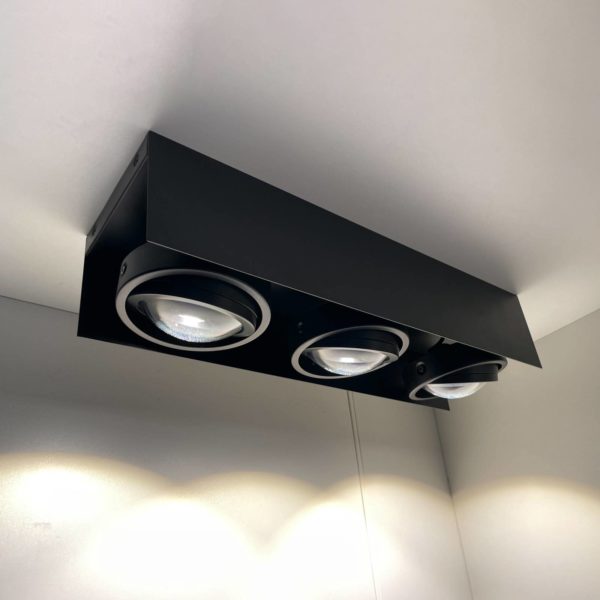MEGATRON Cardano spot plafond LED à 3 lampes noir Megatron