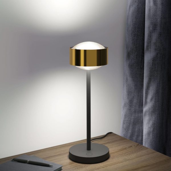 Top Light Puk! 120 Eye Table LED, mates, laiton/noir Top Light