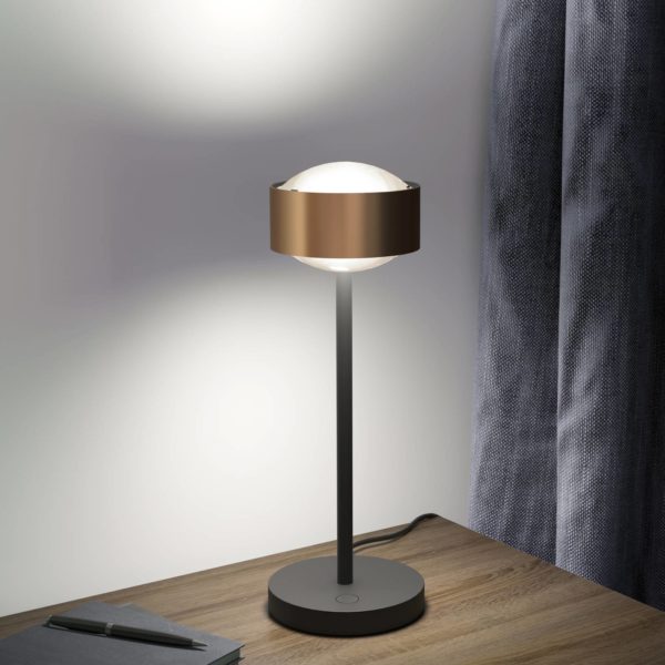 Top Light Puk! 120 Eye Table LED, mates, cuivré/noir Top Light
