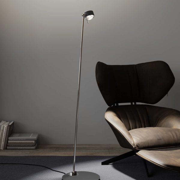 Top Light Puk! 80 Floor LED claires/mates, anthracite/chromé Top Light
