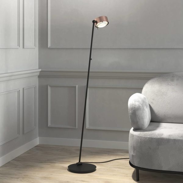 Top Light Puk! 120 Floor LED claires/mates, cuivré/noir Top Light