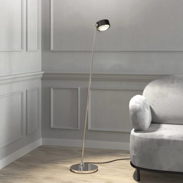 Top Light Puk! 120 Floor LED claires/mates, brun/chromé Top Light