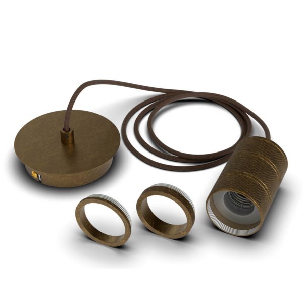 Calex Retro suspension à 1 lampe, bronze Calex