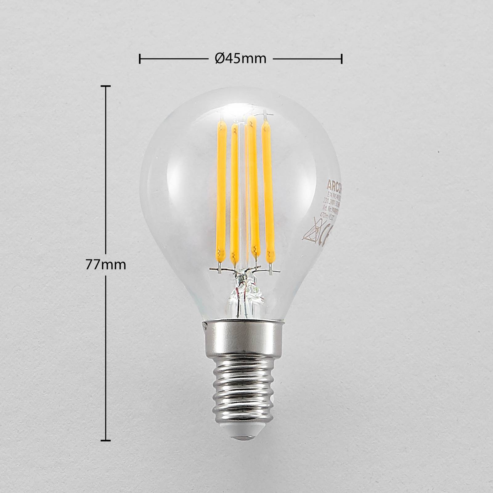 Arcchio Ampoule LED E14 P45 4 W 2 700 K clair 3-Stepdim x2 Arcchio