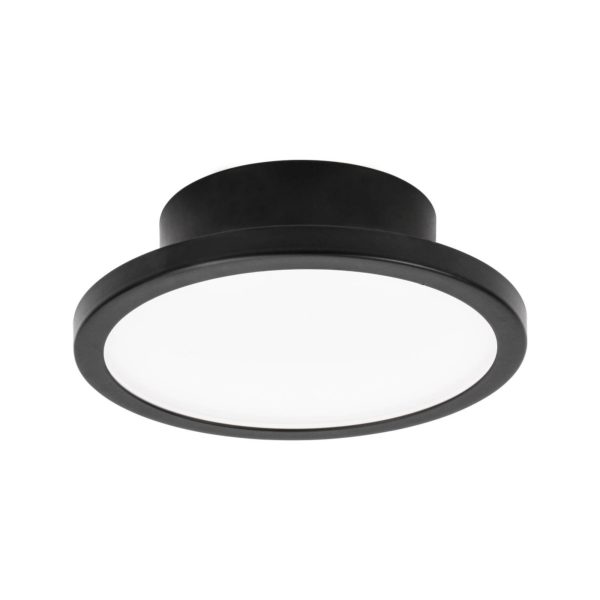 LIGHTME Plafonnier LED Aqua Ø 14,7cm noir LightMe