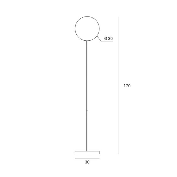 miloox by Sforzin Lampadaire Jugen gris à 1 lampe miloox by Sforzin