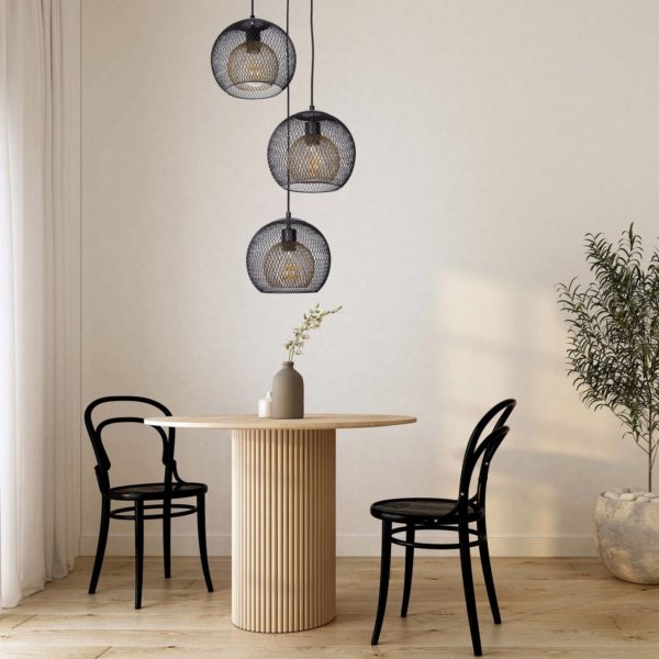NOWA GmbH Suspension Selina double abat-jour fil à 3 lampes NOWA GmbH