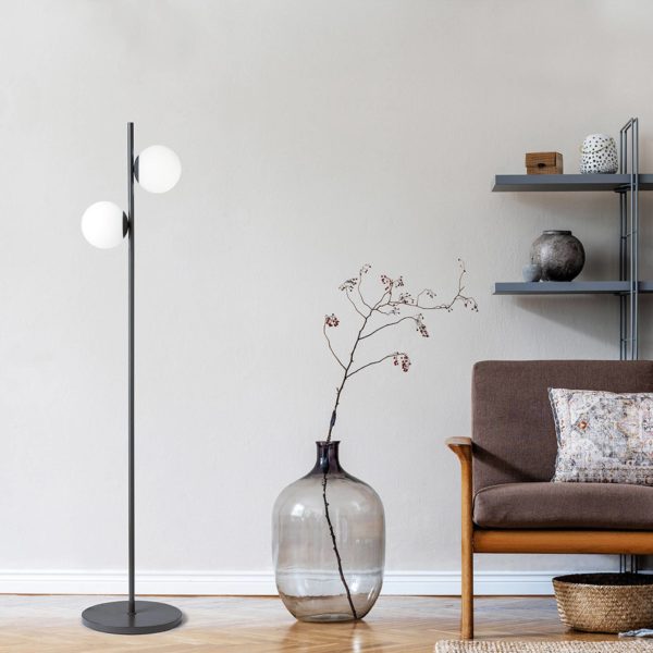 miloox by Sforzin Lampadaire Jugen gris à 2 lampes miloox by Sforzin