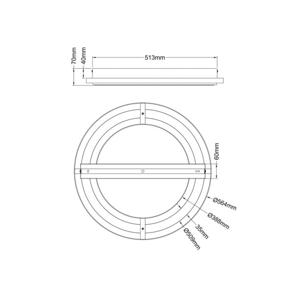 NOWA GmbH Plafonnier LED Rilas