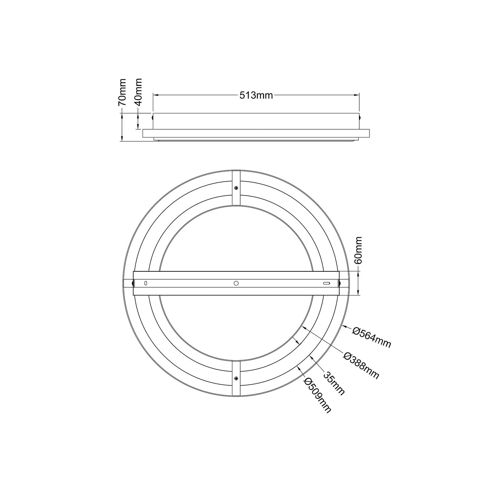 NOWA GmbH Plafonnier LED Rilas