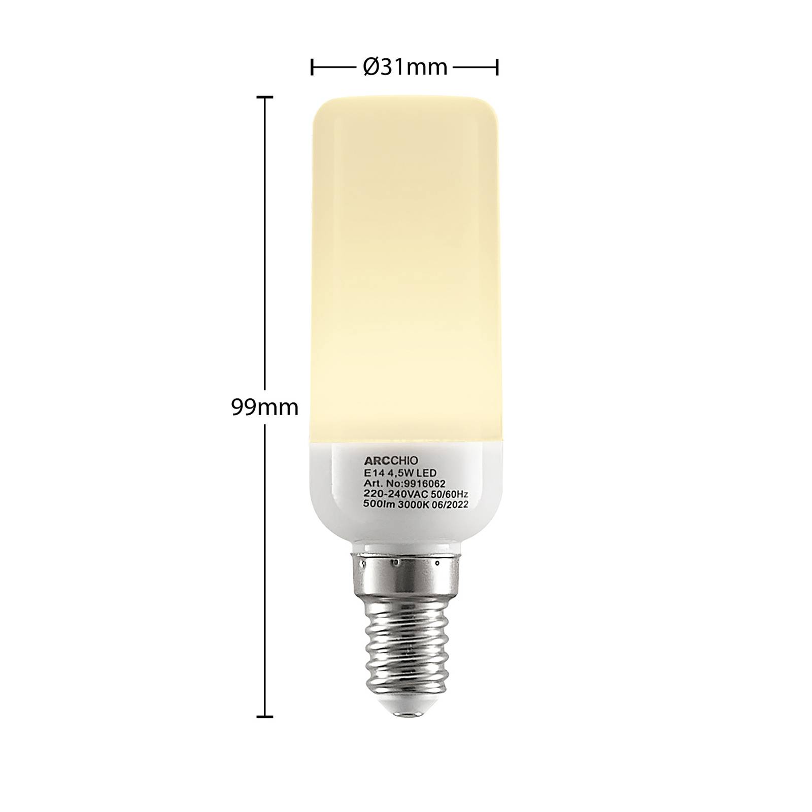 Arcchio ampoule tubulaire LED E14 4