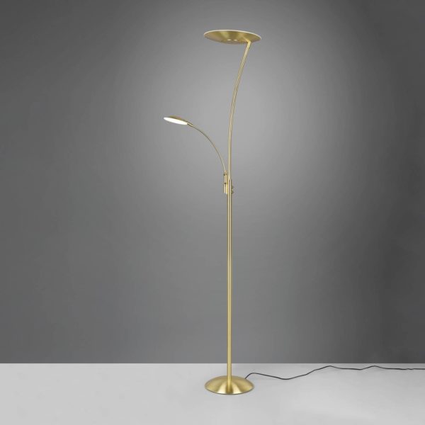 Trio Lighting Lampe sur pied LED Granby liseuse LED laiton Trio Lighting