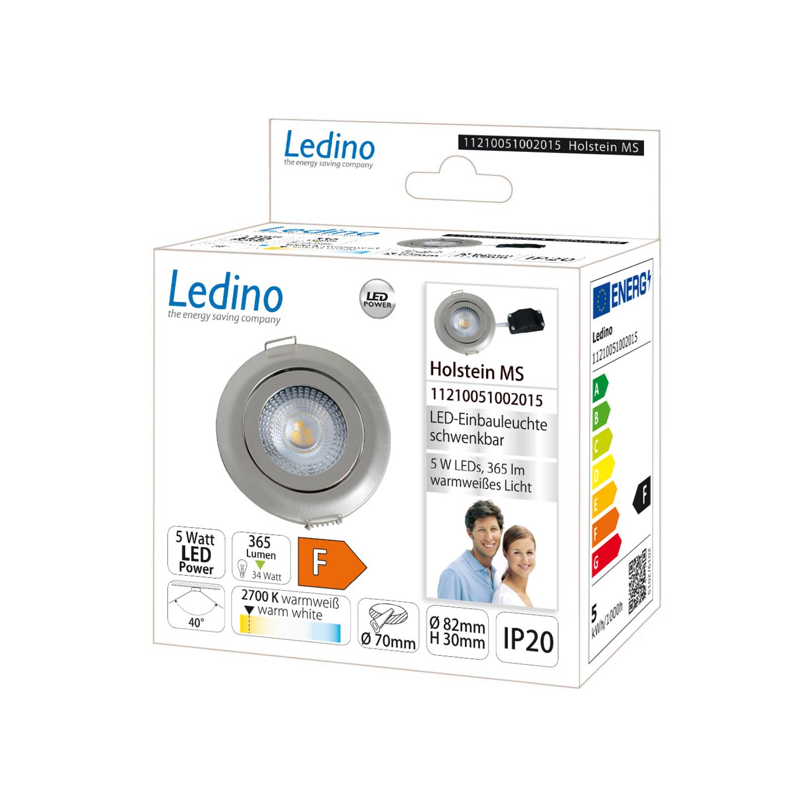 Ledino Luminaire encastrable LED Holstein MS