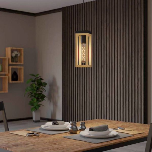EGLO Nafferton suspension en bois