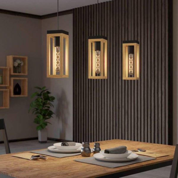 EGLO Nafferton suspension en bois