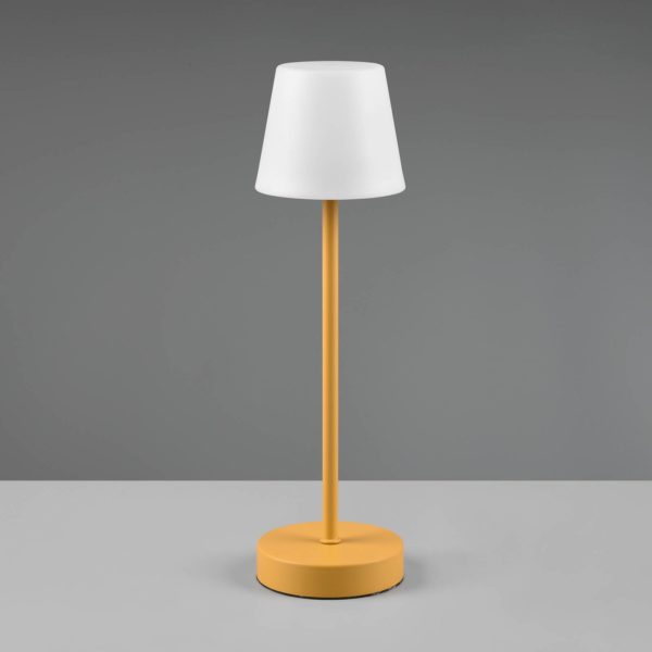 Reality Leuchten Lampe de table LED Martinez variateur/CCT, jaune Reality Leuchten