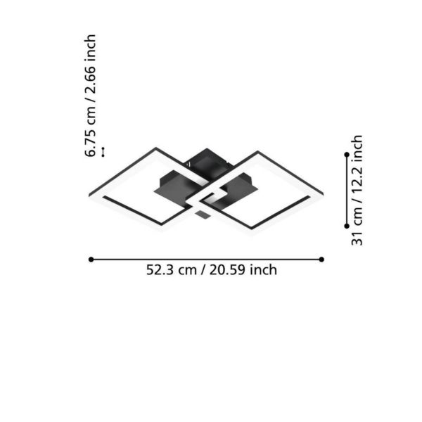 EGLO connect Paranday-Z plafonnier LED x2