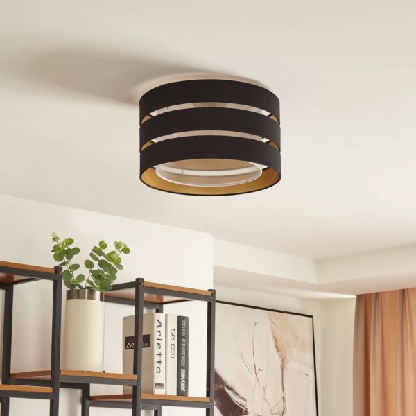 Lindby Tsomo plafonnier tissu Ø 40 cm LINDBY