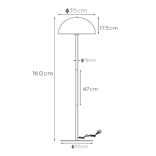 Lucide Lampe sur pied Siemon en acier