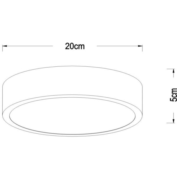 Lucide Plafonnier LED Unar, noir, Ø 20 cm Lucide