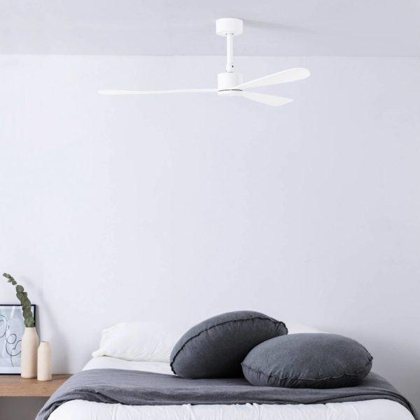 FARO BARCELONA Ventilateur Amelia, moteur DC, 3 pales, blanc FARO BARCELONA
