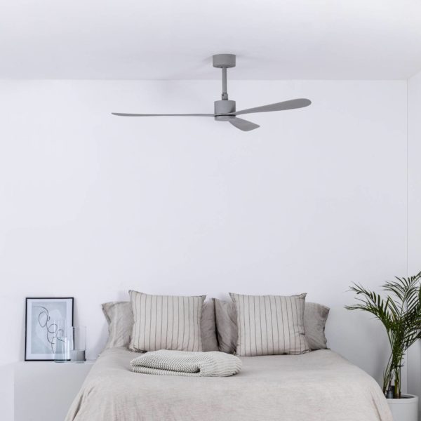 FARO BARCELONA Ventilateur Amelia, moteur DC, 3 pales, gris FARO BARCELONA