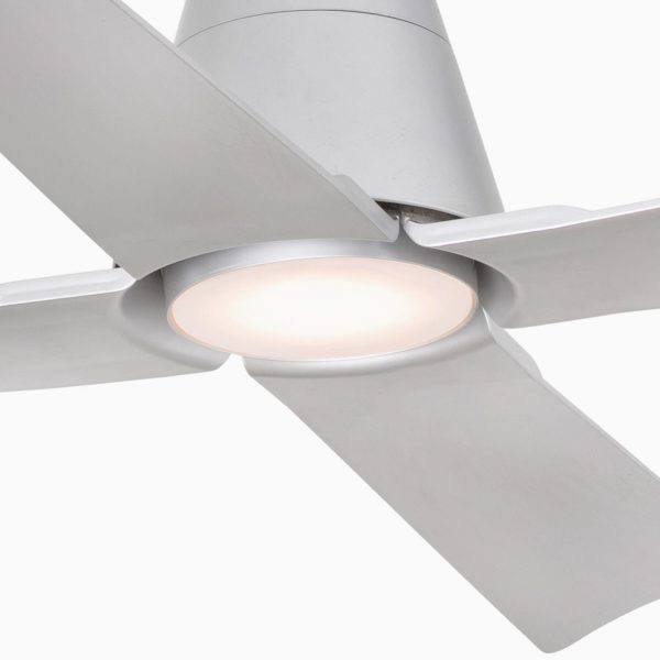 FARO BARCELONA Ventilateur plafond Typhoon L lampe LED IP44 gris FARO BARCELONA