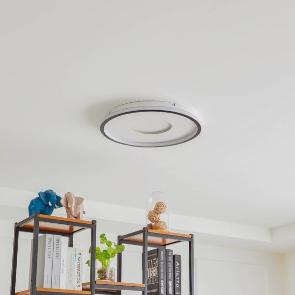 Lindby Edenia plafonnier LED noir/blanc CCT LINDBY