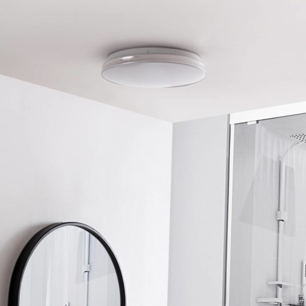 Lindby Silvryn plafonnier LED chromé/blanc 3 000 K LINDBY