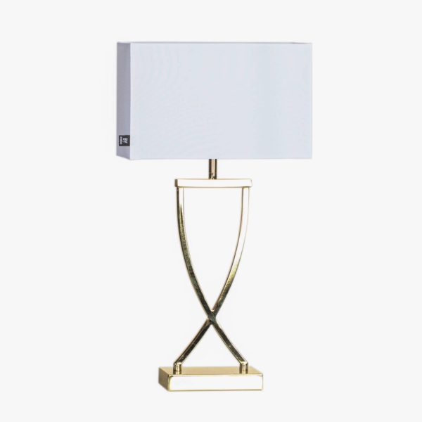 By Rydéns Omega lampe de table laiton/blanc hauteur 52cm By Rydéns