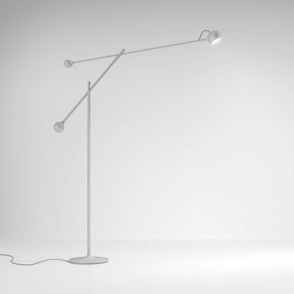 Artemide Ixa lampadaire LED réglable gris blanc Artemide