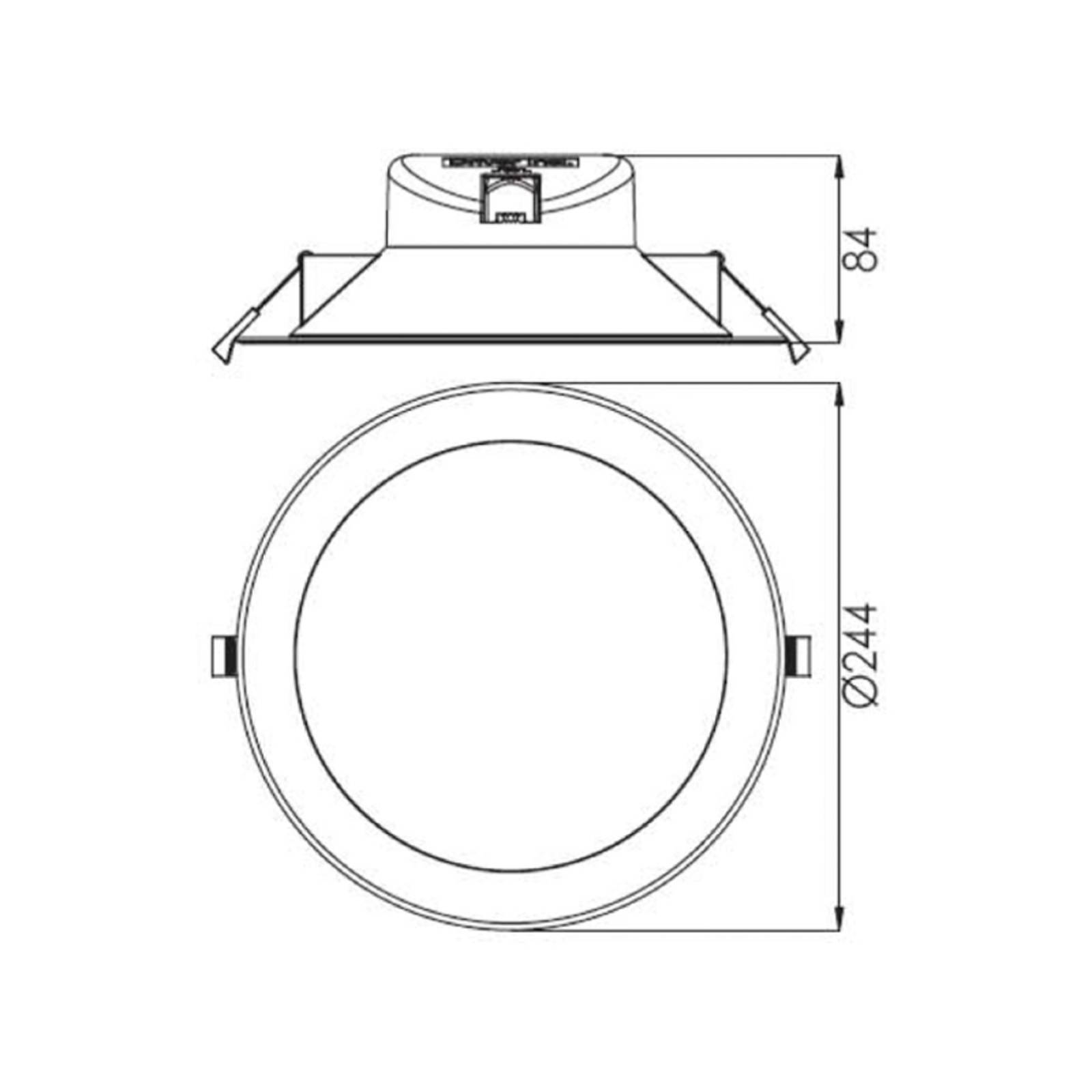 Deko-Light Plafonnier encastré LED Acrux blanc