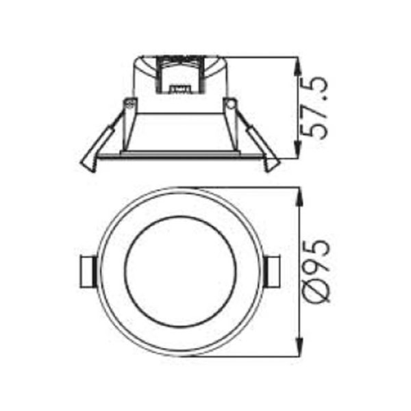 Deko-Light Plafonnier encastré LED Acrux blanc