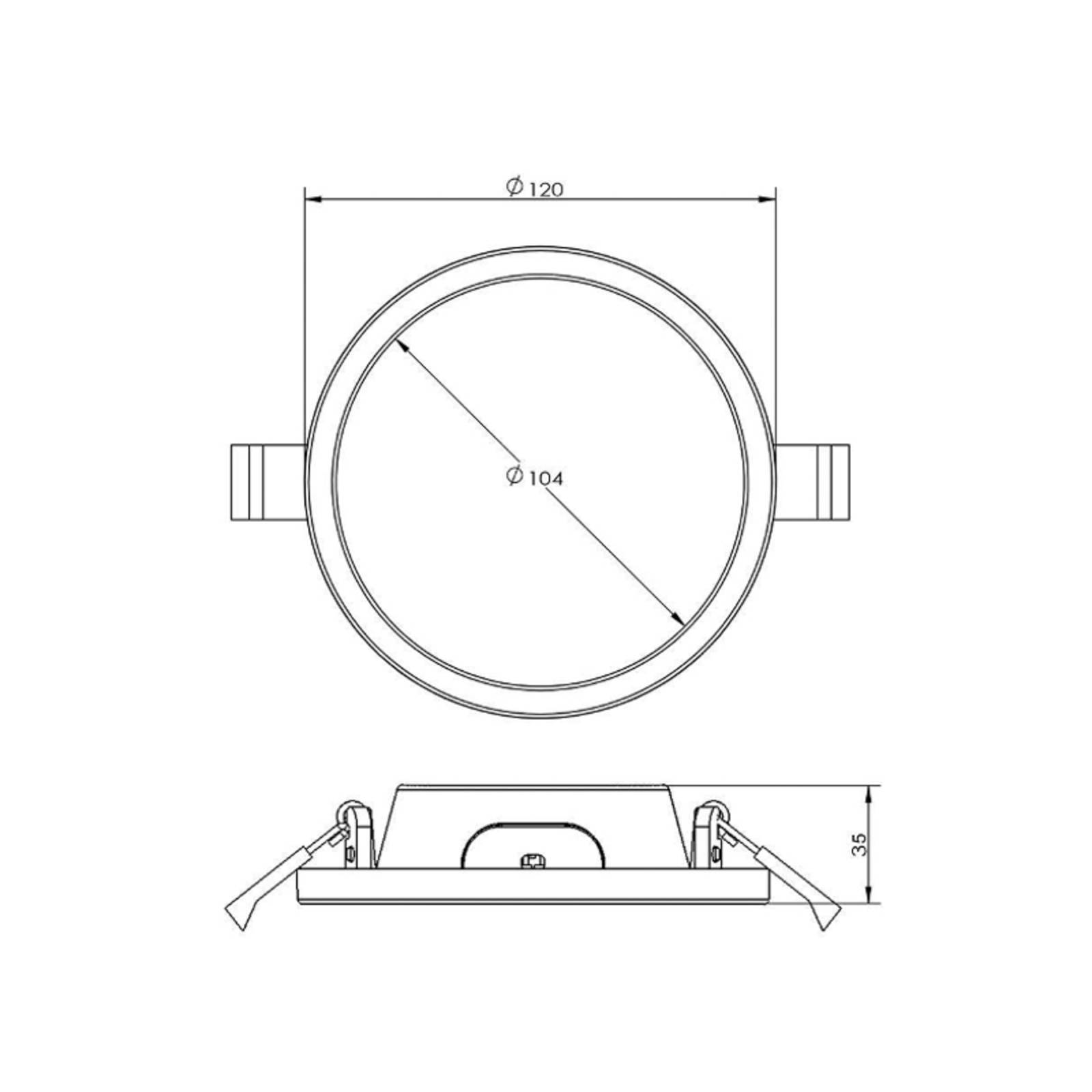 Deko-Light Plafonnier encastré LED Alya