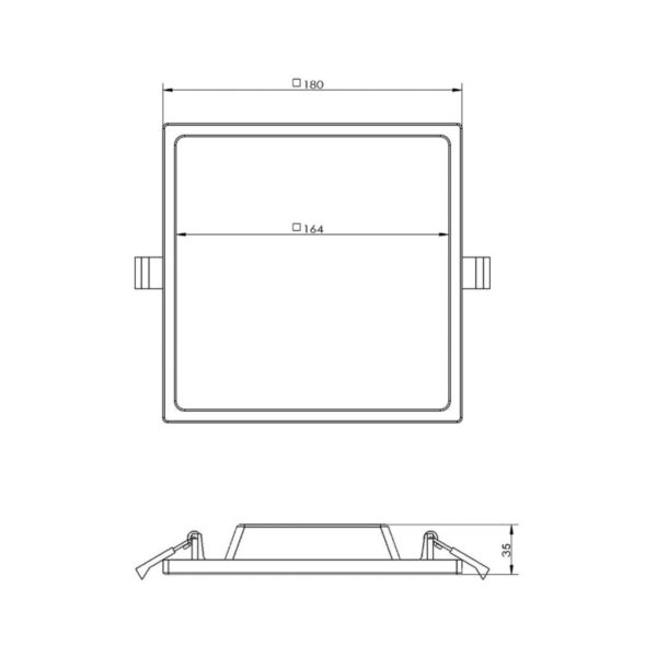 Deko-Light Plafonnier encastré LED Alya blanc 18x18cm 2.700 K Deko-Light