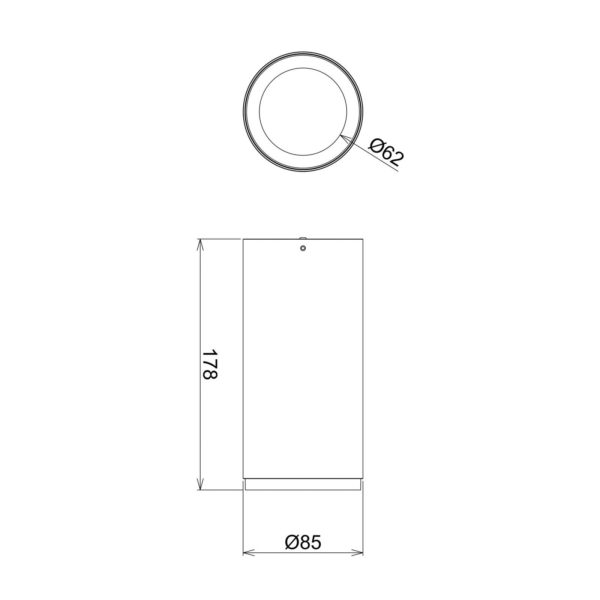 Deko-Light Downlight LED à monter Lucea 15 W noir Deko-Light