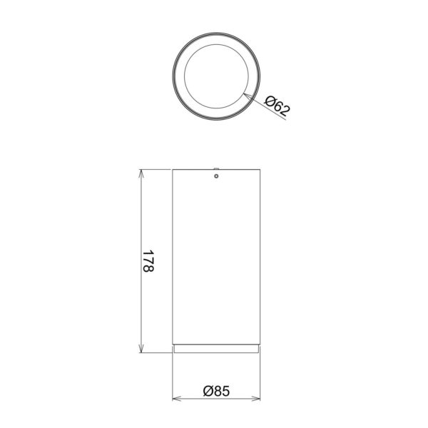 Deko-Light Downlight LED à monter Lucea 20 W noir Deko-Light